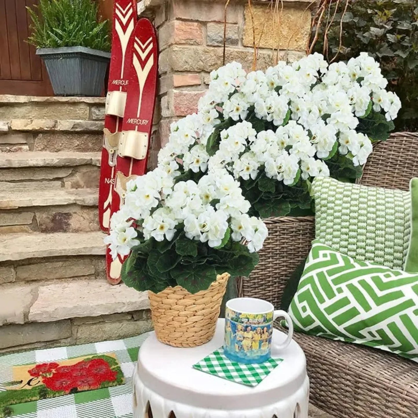 Artificial Begonia Flower Stem – Faux Floral for Home & Event Décor