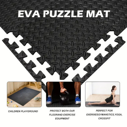 PVC Interlocking Gym Floor Tiles – 30x30cm, 10mm Thick Non-Slip Fitness Mat