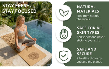 Mandala TPE Yoga Mat with Carrying Bag – 5mm Non-Slip, 183x61cm