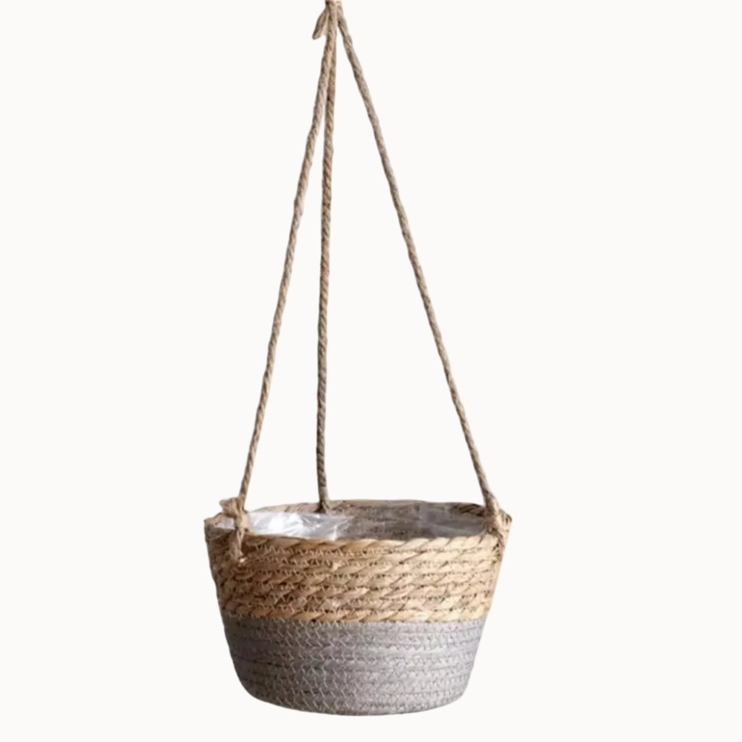 Hanging Planter Basket | Jute Rope Woven Plant Hanger for Indoor & Outdoor Decor