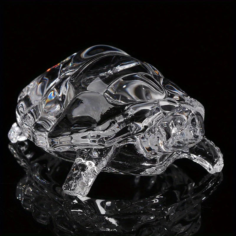 Crystal Turtle Ornament Mini Lucky Statue 84g – Charming Animal Figurine, Feng Shui Decor, Home & Office Desk Gift