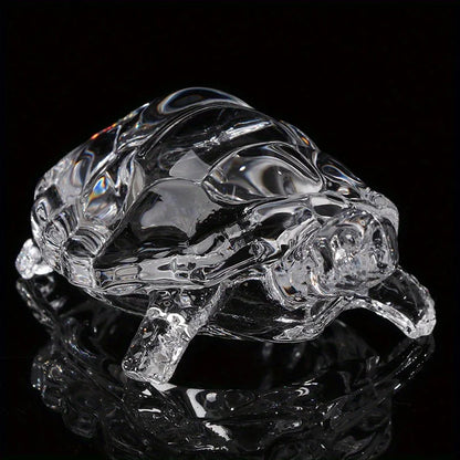 Crystal Turtle Ornament Mini Lucky Statue 84g – Charming Animal Figurine, Feng Shui Decor, Home & Office Desk Gift