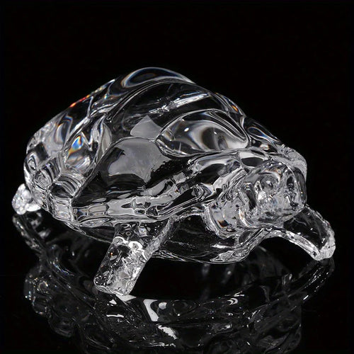 Crystal Turtle Ornament Mini Lucky Statue 84g – Charming Animal Figurine, Feng Shui Decor, Home & Office Desk Gift