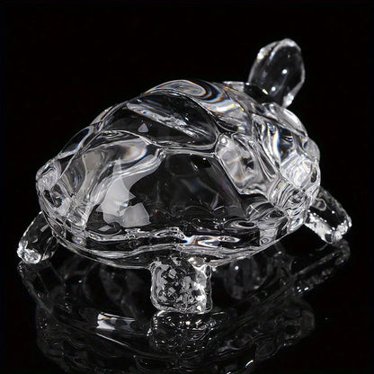 Crystal Turtle Ornament Mini Lucky Statue 84g – Charming Animal Figurine, Feng Shui Decor, Home & Office Desk Gift