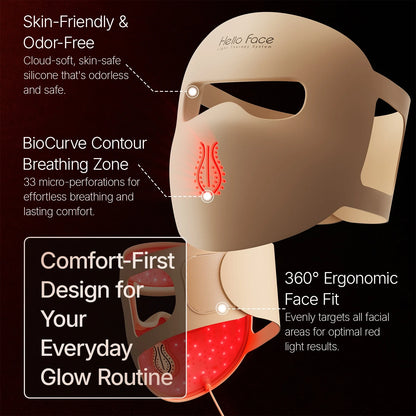 LED Light Therapy Face Mask – 311 LEDs, 4 Modes