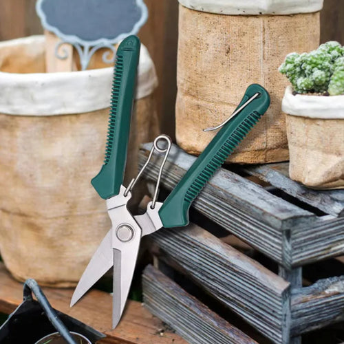 Stainless Steel Pruning Shears with Non-Slip Handle | Garden Scissors for Bonsai & Plant Trimming