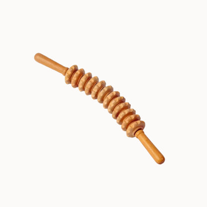 Multi Wheel Wooden Massage Roller