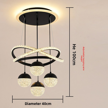 Modern LED Chandelier – Multi-Head Pendant Light