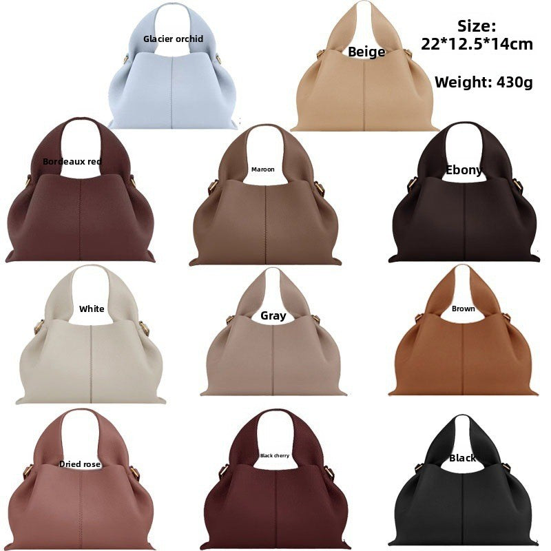 Dumpling Shoulder Bag - Genuine Leather