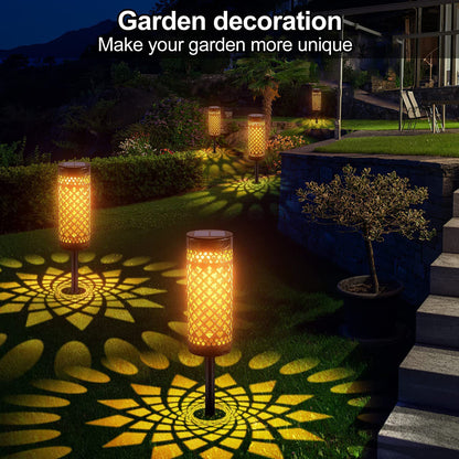 Metal Solar-Powered Lawn Lamp - Waterproof