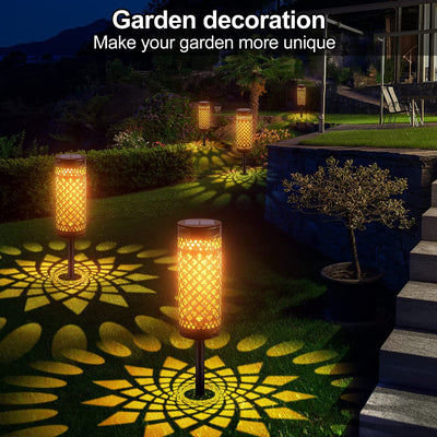Metal Solar-Powered Lawn Lamp - Waterproof