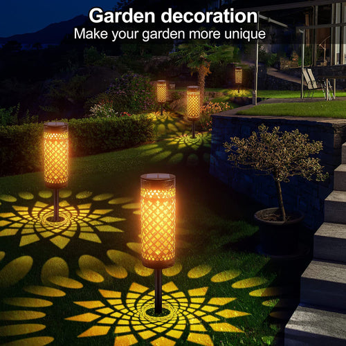 Metal Solar-Powered Lawn Lamp - Waterproof