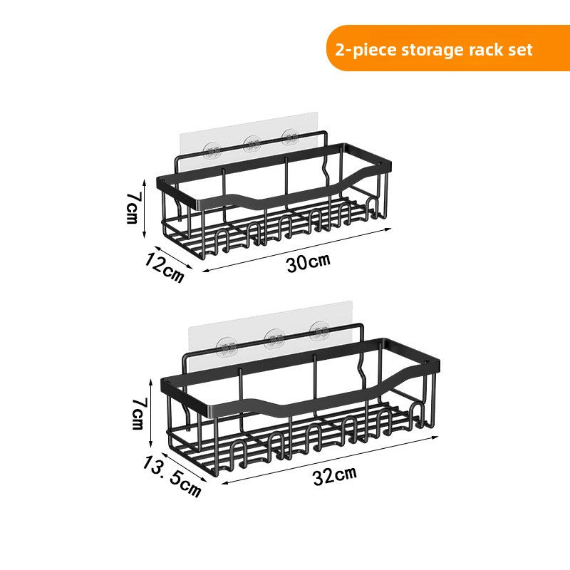 Wall-Mounted Bathroom Organizer Rack