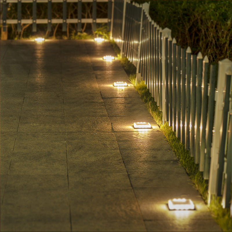 Solar Powered Floor Tile Lamp