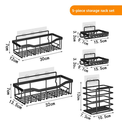 Wall-Mounted Bathroom Organizer Rack
