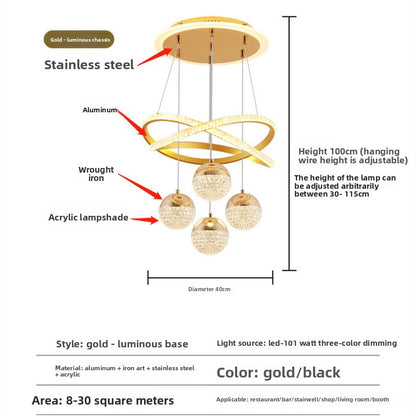 Modern LED Chandelier – Multi-Head Pendant Light