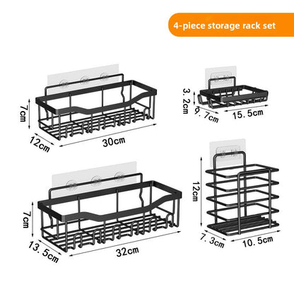 Wall-Mounted Bathroom Organizer Rack