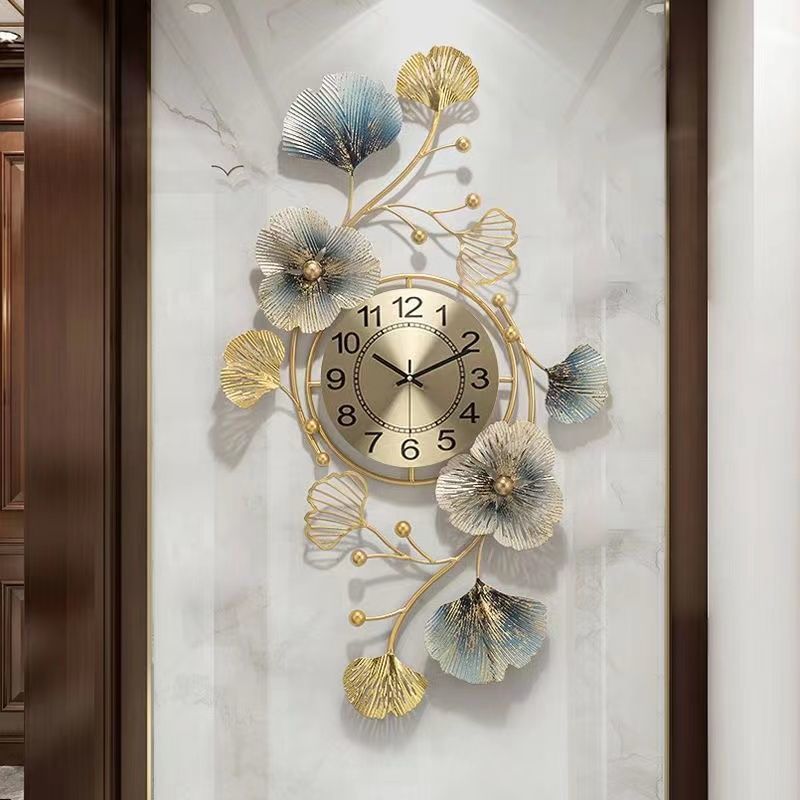 Ginkgo Leaf Wall Clock – Chinese Style