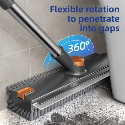 Dual-Purpose Floor Scrub & Crevice Brush – Hard Bristle ABS Cleaning Brush
