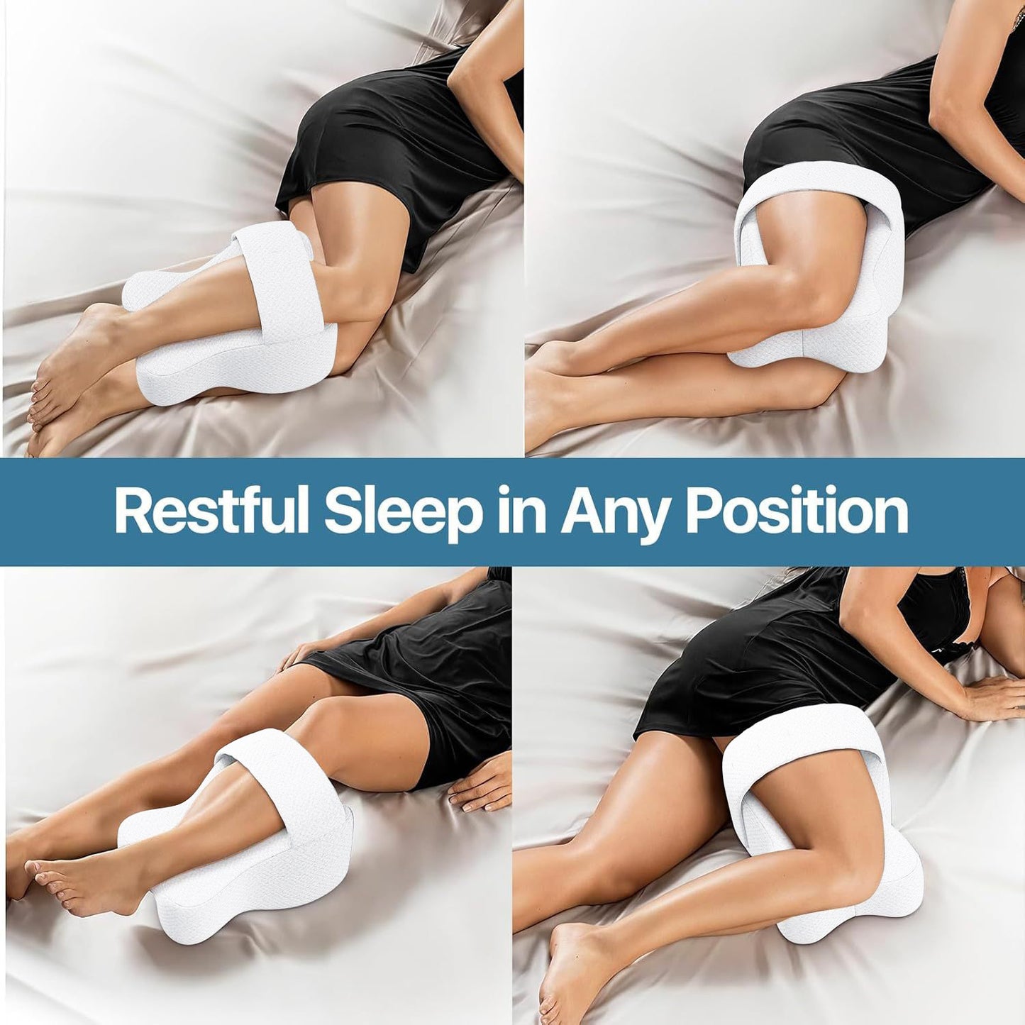 Memory Foam Leg Pillow for Side Sleeping & Recovery