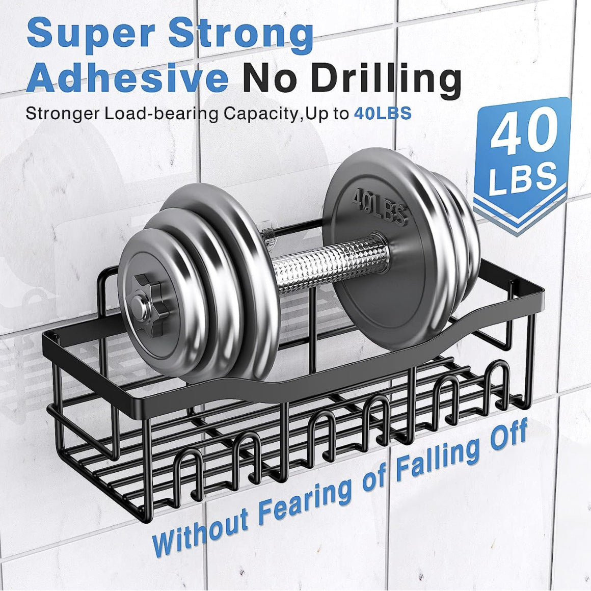 Wall-Mounted Bathroom Organizer Rack
