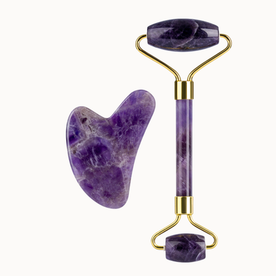 Amethyst Roller and Gua Sha Set