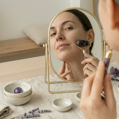 Amethyst Roller and Gua Sha Set